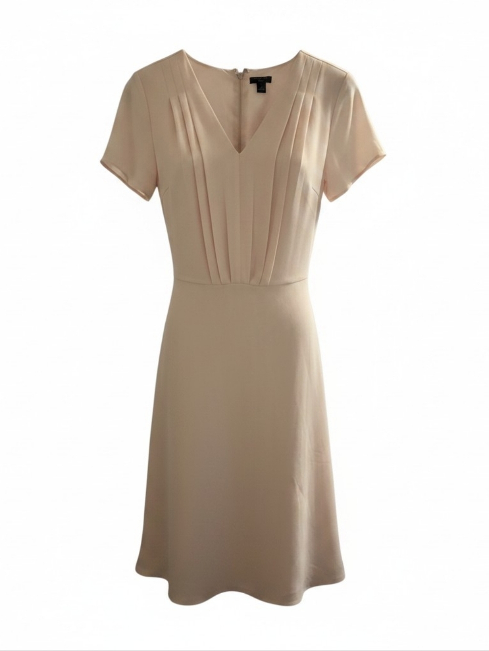🔴Ann Taylor Factory V-Neck A-Line Midi Dress in Light Blush